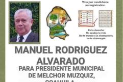 Darán voto a Manuel Rodríguez el 2 de junio