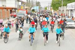 Festejan con Bicicletón y caminata en Nava