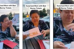 Regala a su madre boleto para ver a Bad Bunny; así reaccionó la mujer