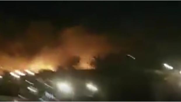 Se incendia zona militar de Puebla